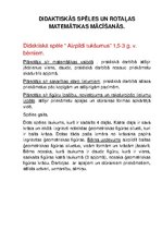 Prezentācija 'Didaktiskās spēles un rotaļas matemātikas mācīšani', 1.