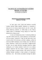 Referāts 'Muzikālās audzināšanas nozīme bērna attīstībā. Ieteikumi vecākiem', 1.