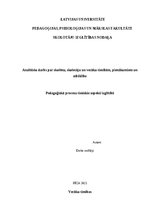 Konspekts 'Analītisks darbs par skolēnu, skolotāju un vecāku tiesībām, pienākumiem un atbil', 1.