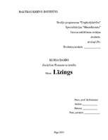 Referāts 'Līzings', 1.