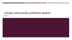 Prezentācija 'Latvijas varas partiju politiskais spektrs', 1.