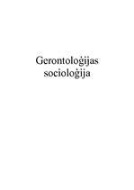 Konspekts 'Gerontoloģijas socioloģija', 1.