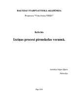Referāts 'Izziņas procesi pirmsskolas vecumā, saskarsmes psiholoģija', 1.