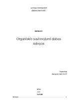 Referāts 'Organiskie savienojumi dabas ūdeņos', 1.