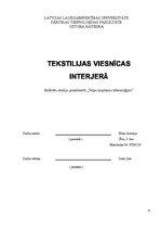 Referāts 'Tekstilijas viesnīcas interjerā', 1.