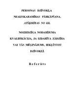 Referāts 'Personas dzīvokļa neaizskaramības pārkāpšana', 1.