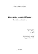Referāts 'Fotogrāfijas attīstība 183 gados', 1.