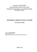 Diplomdarbs 'Rētorikas topoi Juvenāla satirās', 1.