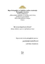 Konspekts 'Kā varam iepazīt savu bērnu', 1.