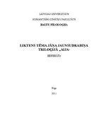 Referāts 'Liktens tēma Jāņa Jaunsudrabiņa triloģijā "Aija"', 1.