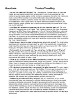 Konspekts 'Tourism and Traveling', 1.