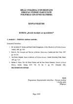 Konspekts 'Politiskās zinātnes metodes', 1.