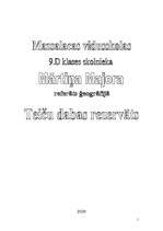 Referāts 'Teiču rezervāts', 1.