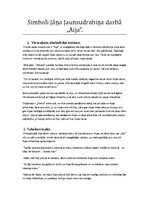 Konspekts 'Simboli un to skaidrojums Jāņa Jaunsudrabiņa romānā "Aija"', 1.