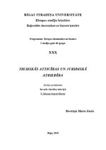 Konspekts 'Tiesiskās attiecības un juridiskā atbildība', 1.