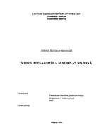 Referāts 'Vides aizsardzība Madonas rajonā', 1.