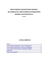 Referāts 'Ekonomiski matemātisko modeļu klasifikācija, to konstruēšana', 1.