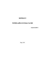 Referāts 'Iekšējā audita ieviešana Latvijā', 1.