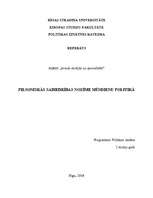 Referāts 'Pilsoniskās sabiedrības nozīme mūsdienu politikā', 1.