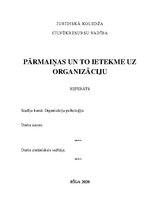 Referāts 'Pārmaiņas un to ietekme uz organizāciju', 1.