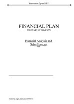 Biznesa plāns 'Financial Plan for Start-up Company', 36.