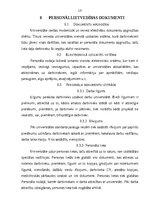 Prakses atskaite 'Personāla vadības un Lietvedības prakse vadošas universitātes Personāla nodaļā', 19.