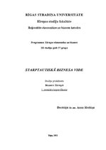 Konspekts 'Starptautiskā biznesa vide', 1.