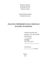 Referāts 'Negatīvās vērtīborientācijas veidošanās pusaudžu vecumposmā', 1.