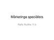 Prezentācija 'Prezentācija par mārketinga speciālista profesiju', 1.