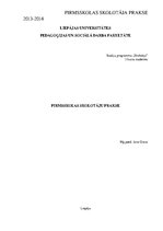 Prakses atskaite 'Pirmsskolas skolotāja prakse', 1.