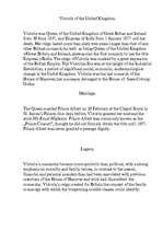 Konspekts 'Victoria of the UK', 1.