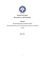 Referāts 'Galvenie argumenti par labu protekcionisma politikai un to kritiska analīze', 1.