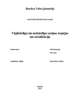 Referāts 'Vājdzirdīgo un nedzirdīgo saziņas iespējas un socializācija', 1.