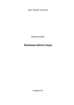 Referāts 'Ražošanas faktoru tirgus', 1.