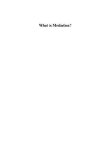Konspekts 'What Is Mediation?', 1.