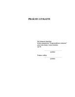 Prakses atskaite 'Prakses atskaite', 1.
