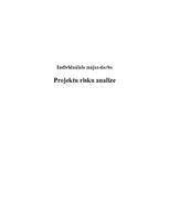 Paraugs 'Projektu vadība. Projektu riska analīze', 1.