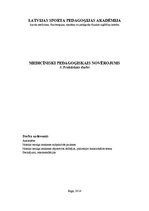 Paraugs 'Medicīniski pedagoģiskais novērojums', 1.