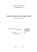 Diplomdarbs 'Kriminālatbildība par vardarbību ģimenē', 1.