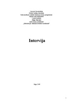Konspekts 'Intervija kā informācijas vākšanas metode', 1.