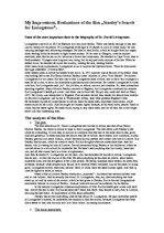 Eseja 'My Impressions, Evaluations of the Film "Stanley’s Search for Livingstone"', 1.