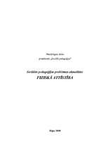 Eseja 'Sociālās pedagoģijas problēmas aktualitāte: fiziskā attīstība', 1.