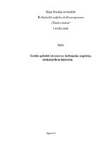 Eseja 'Sociālie pabalsti kā viens no darbaspēka migrāciju ietekmējošiem faktoriem', 1.