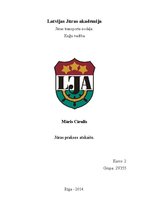 Prakses atskaite 'Jūras Prakses atskaite', 1.