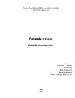 Referāts 'Pašaudzināšana', 1.