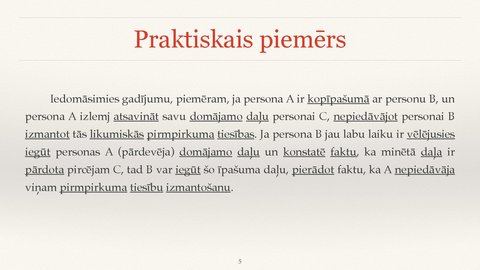 Prezentācija 'Izpirkuma tiesības', 5.