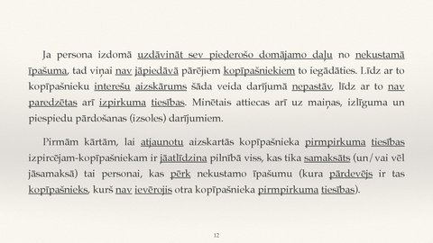 Prezentācija 'Izpirkuma tiesības', 12.