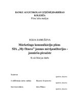 Diplomdarbs 'Mārketinga komunikāciju plāns SIA "My Fitness"', 1.