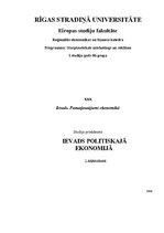 Konspekts 'Ievads politiskajā ekonomijā', 1.
