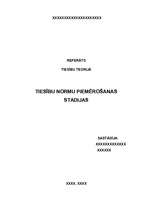 Referāts 'Tiesību normas piemērošanas stadijas', 2.